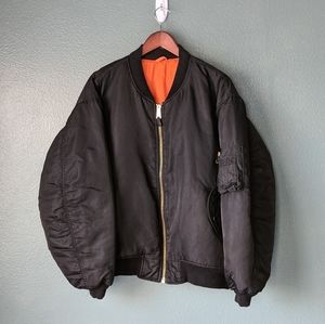 Unbranded Black Reversible Bomber Jacket